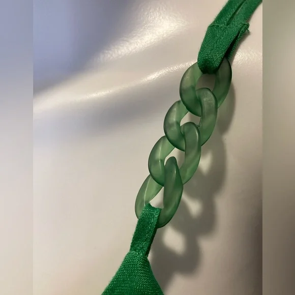 NWT Reiss Emerald Green Esme Linen Tie Side Midi Dress - Sz 2 - Picture 5 of 10